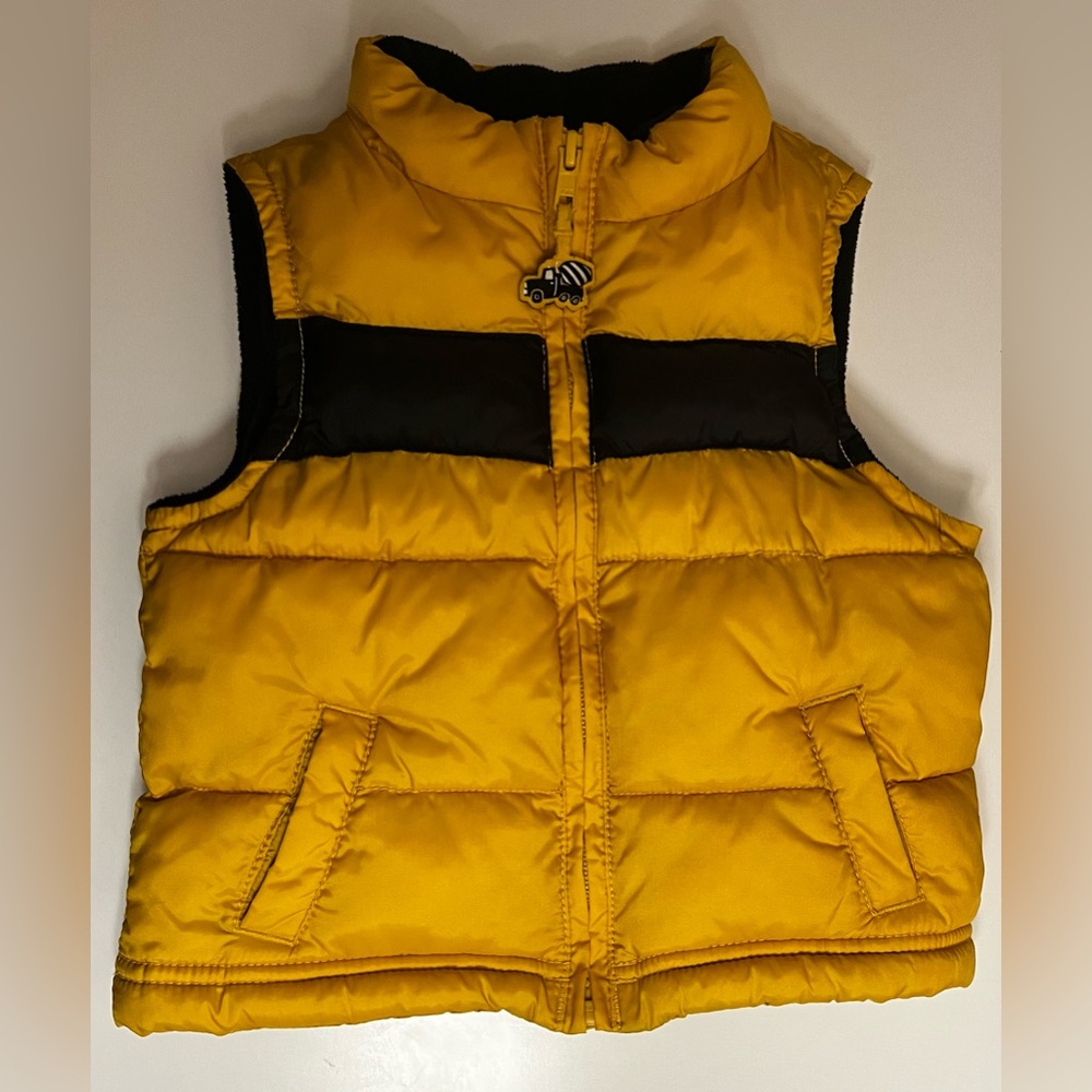 Gymboree Yellow and Navy Puffer Vest